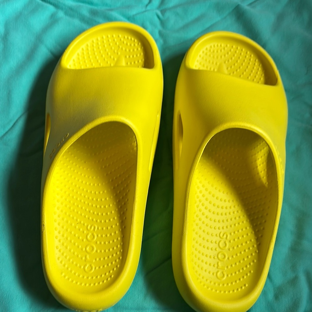 Crocs Yellow Slide Sandals